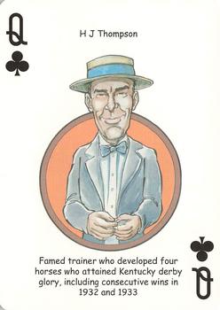 2006 Hero Decks Derby Deck Playing Cards #Q♣ H.J. Thompson Front